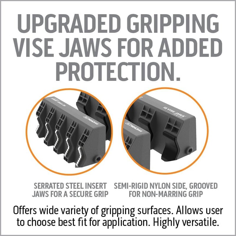 WORK IQ TOOLS Pipe-Fit Vise Jaws | Double-Sided Jaws For Secure Grip | Upgraded Jaws for Securing PVC, Cast Iron, Copper or Aluminum Pipes and Tubes | Compatible with IQ Vise - Image 3